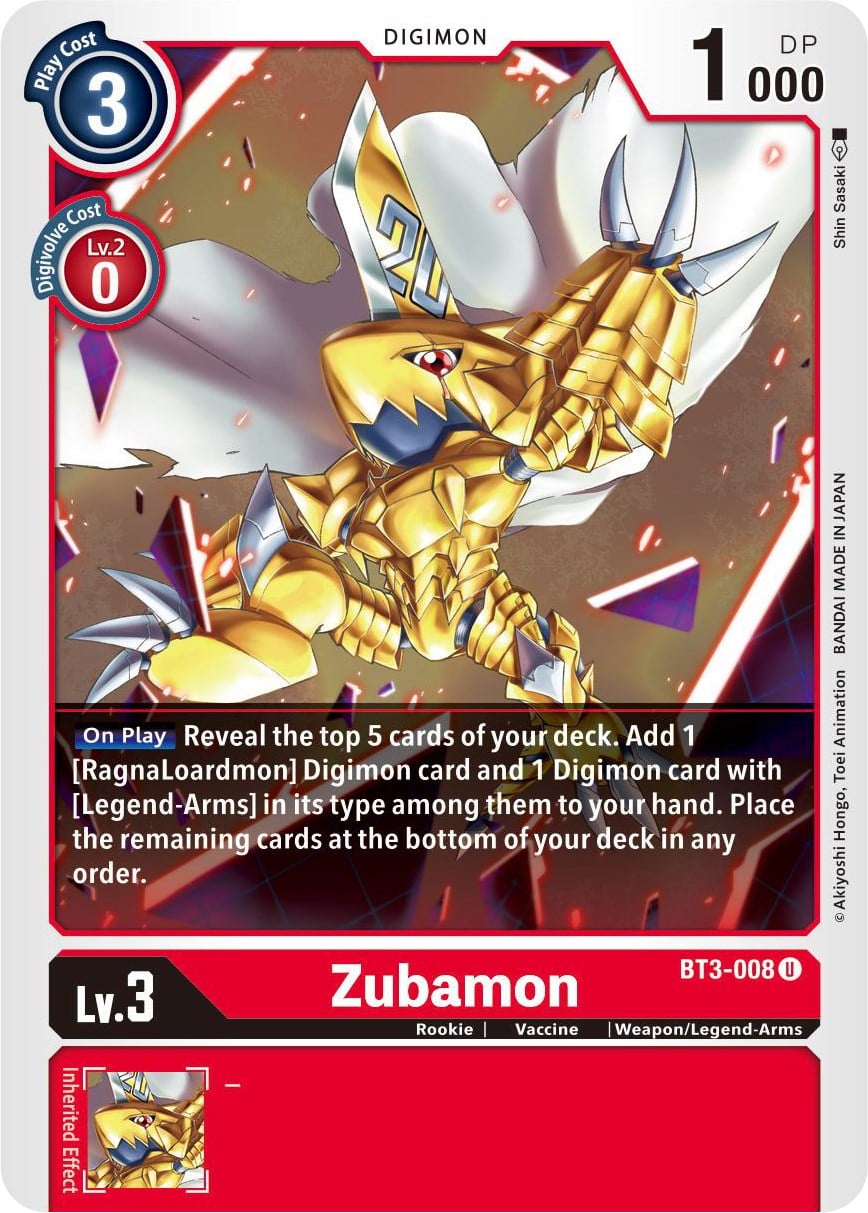 Zubamon BT3-008 [ Inglese / Giapponese ]